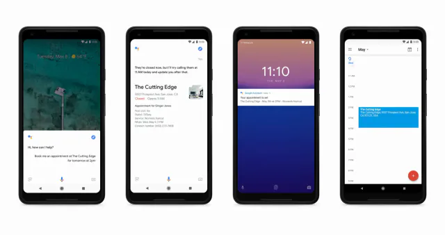 Google Assistant showing a completed Duplex reservation