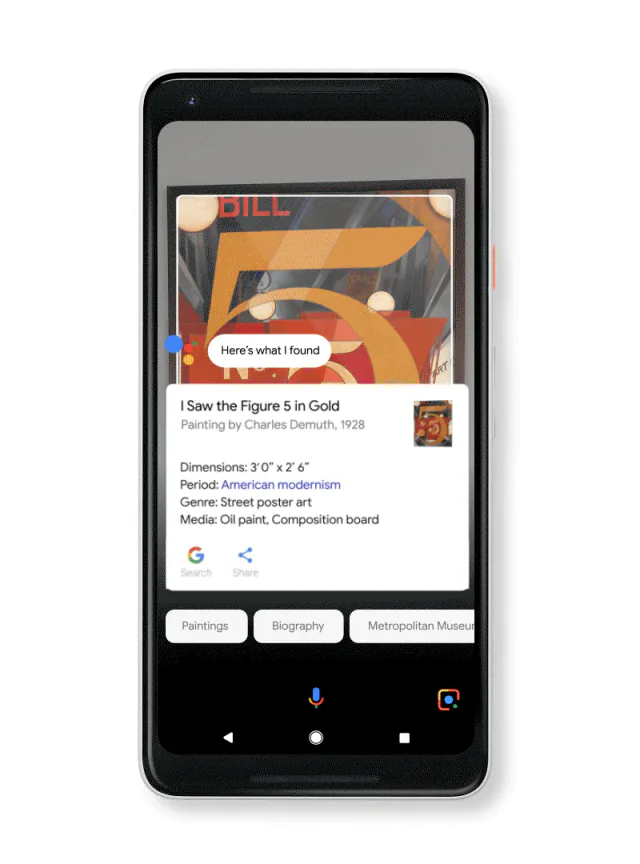 Google Lens recognizing the world through a phone camera