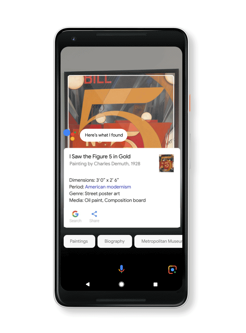 Google Lens recognizing the world through a phone camera