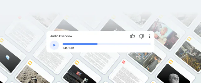 NotebookLM Audio Overview player and source notebook