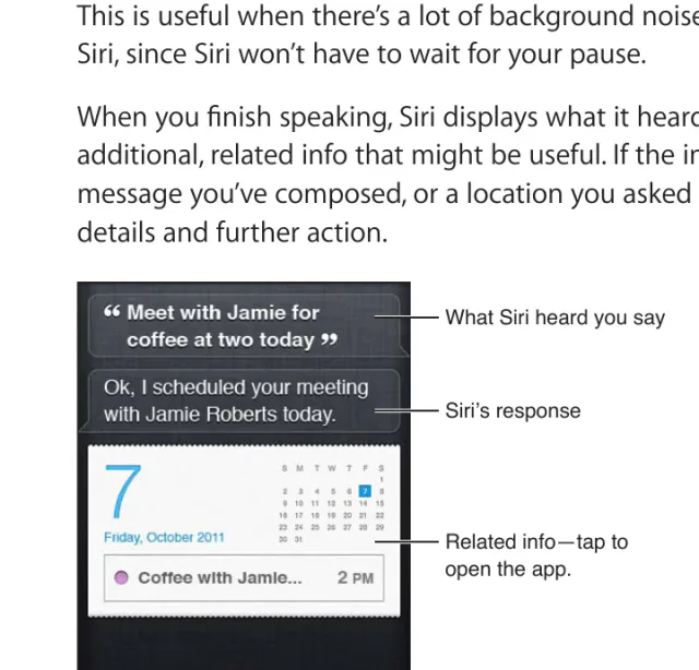 The original Siri interface in iOS 5
