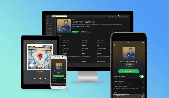Original Discover Weekly playlist across Spotify desktop, tablet, and mobile apps