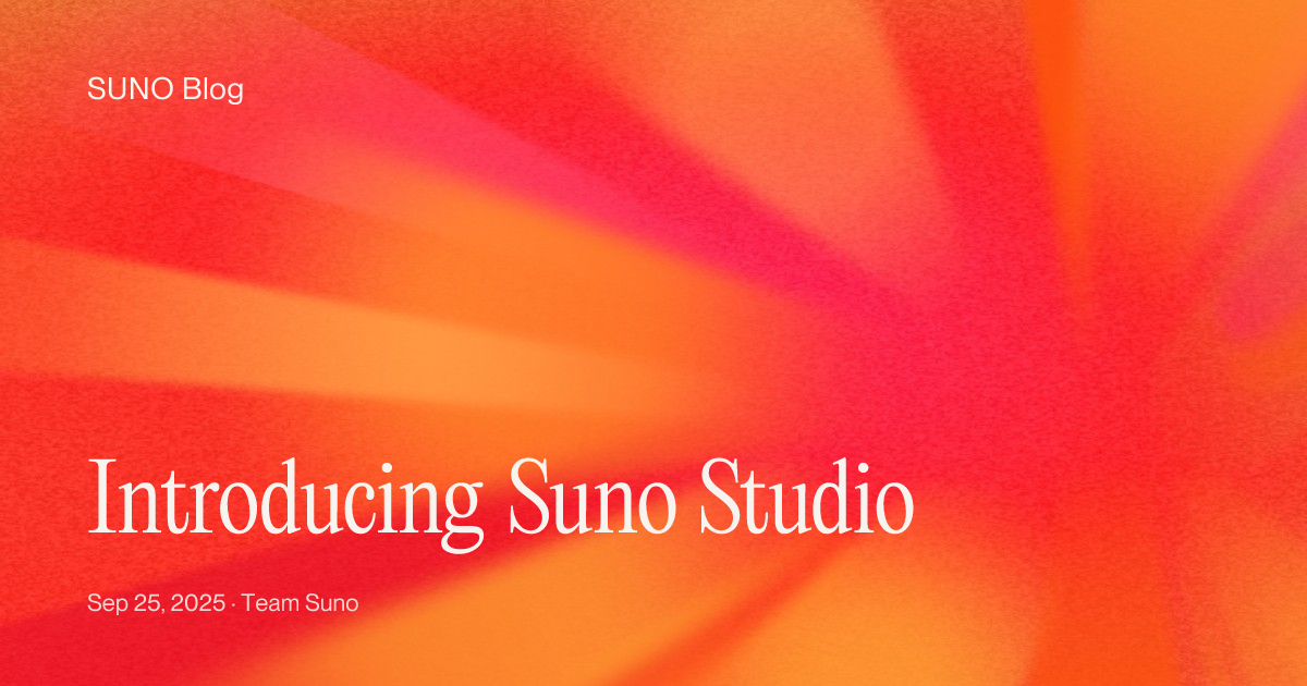 Suno Studio multitrack generative music canvas